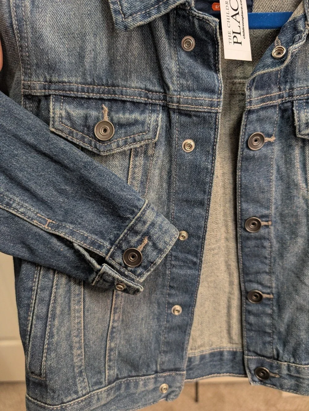 NWT The Children's Place Boy's Denim Jacket Size 5/6 (S) Medium Wash Blue